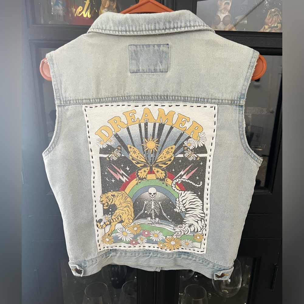 One of a kind denim vest Medium
